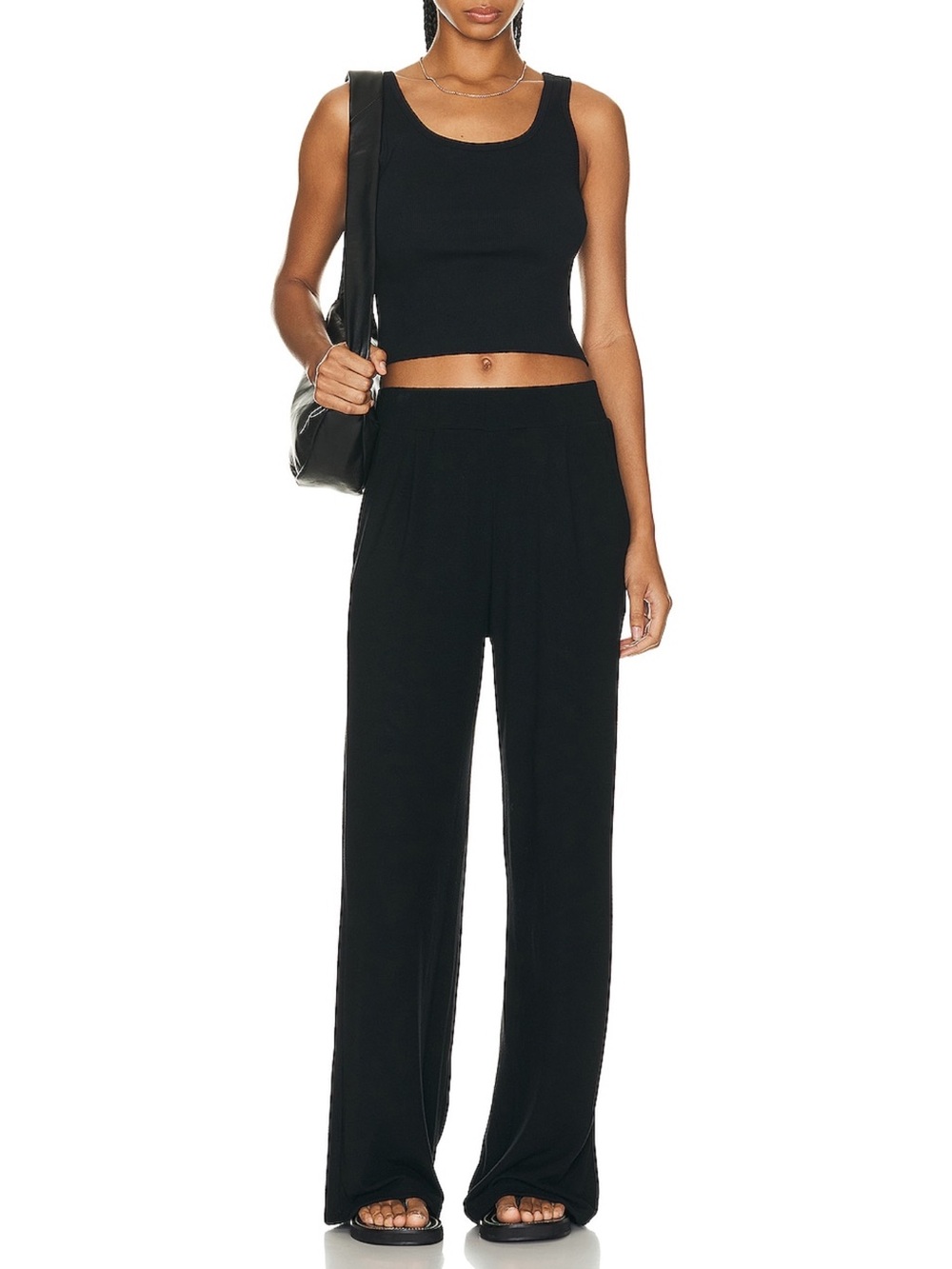 Leset Lauren pleated pocket pant in black NWT